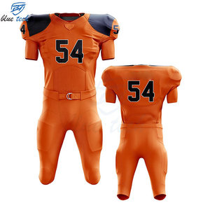 Premium American Football Uniform Set Custom Sublimation Short Football Jersey Pants Professional Teams OEM Custom Logo Print - Product Image 5