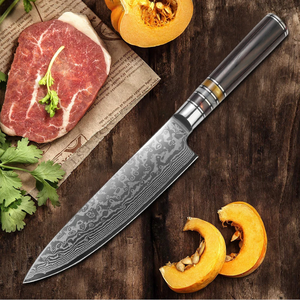 Cuchillo de Chef Profesional Forjado a Mano, Cuchillo de Chef Ambidiestro de Damasco, Mango Ergonómico de Madera, Apto para Lavavajillas, Se Acepta OEM/ODM - Product Image 1