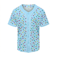 Maillot de baseball/softball personnalisé à manches courtes de haute qualité, 100 % polyester, effet glacé pour design 'Drip'