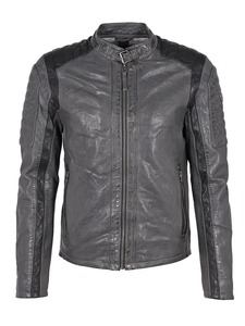 เสื้อแจ็คเก็ตหนังสีเทาสำหรับผู้ชาย รุ่น Abram - Product Image 1