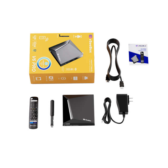 Authentic 2026 Vseebox V6 Pro Allwinner H618 Dual Core 8K Android 14 TV Box No Monthly Fee Large Space