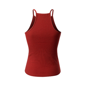 <b>Top</b> Quality Ribbed Tank <b>Tops</b> For <b>Women's</b> Red Color Sleeveless Seamless Lightweight Quick Dry <b>Compression</b> Summer Tank <b>Tops</b> - Product Image 4