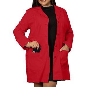 Blouse blanche en tricot à manches longues pour femme, blouse médicale pour infirmière de laboratoire, blouse de laboratoire classique pour femme, manches longues, blouses de laboratoire pour médecins - Product Image 4