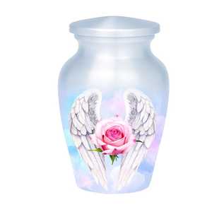 Uzair Handicrafts UHI-160 avec anges, urne moyenne personnalisable, fournitures funéraires, cendres humaines, aluminium - Product Image 6