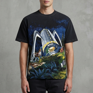Camiseta con gráfico personalizado impreso, 100% algodón jersey, nueva camiseta moderna de manga corta para uso cómodo unisex. - Product Image 4