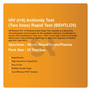 Kit de test rapide d'anticorps VIH 1/2, deux lignes, sang total, sérum, plasma, dispositif de <span class=keywords><strong>diagnostic</strong></span>, dépistage d'infection, 25 tests - Product Image 2