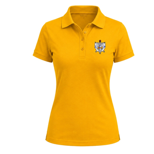 Polo uni pour femme Sigma Gamma Rho, design personnalisé, manches courtes, col classique, vêtements décontractés pour sororité, tenue d'équipe, vente en gros OEM ODM - Product Image 1