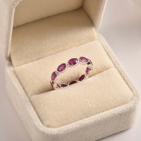 Rubinroter Edelsteinring Eleganter Statement-Brautschmuck für Damen Mode-Accessoires Geburtstags- und Jubiläumsgeschenke Großhandel Ringe