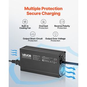 Caricabatterie Intelligente 12V 10A per Batterie al Litio LiFePO4 14.6V AC-DC con Connettore Anderson, Indicatore LED e Attivazione a 0V - Product Image 5