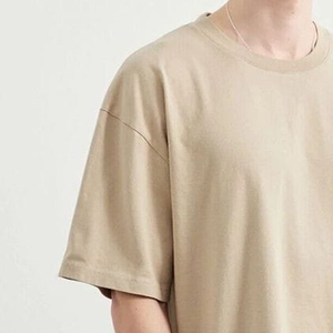 เสื้อยืดโอเวอร์ไซส์ทรงหลวม แขนเสื้อแบบดรอปไหล่ ผ้าฝ้าย 100% ไม่ยับ คอกลม ทรงบ็อกซี่ สไตล์ลำลอง สตรีทแวร์ สำหรับผู้ชาย - Product Image 6