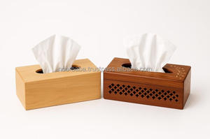 Caja de pañuelos de madera de Año Nuevo chino respetuoso con el medio ambiente de Noorbaba, organizador decorativo de mesa rectangular pulido, regalo de Año Nuevo - Product Image 2