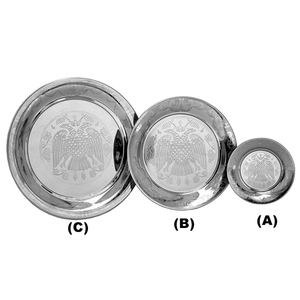 Bandeja con diseño de águila bicéfala |   Bandeja de Comunión Ortodoxa – DOUBLE VEE EXPORTS - Product Image 2