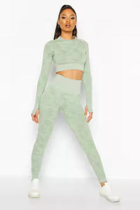 Combinaison de course pour femme à séchage rapide, respirante et durable, avec leggings de compression et pantalon moulant à taille haute élastique - Product Image 2
