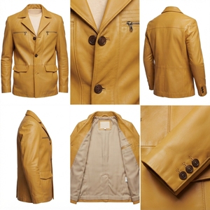 Chaqueta Blazer de Moda Premium para Hombre, de Cuero Genuino de Vaca, con Cuello Alto, Impermeable y Ecológica, Proveedor OEM ODM Personalizado - Product Image 5