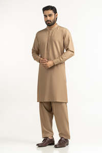 Ensemble de salwar kameez de luxe pour hommes, vêtements indiens et pakistanais, tenue traditionnelle classique en coton pour l'Aïd - Product Image 3