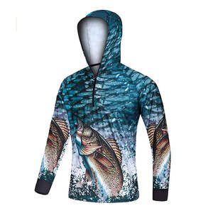 Sweat-shirt de pêche à capuche à manches longues OEM, sublimation par transfert thermique, protection solaire UPF 50, sweat-shirt de pêche à capuche pour homme - Product Image 3