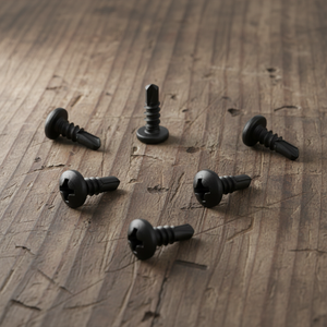 Vis à béton en acier au carbone revêtu noir PDC Modèle 11 - Tête cylindrique, pointe de perçage, entraînement Phillips, couple élevé, qualité DIN/ISO 4.8, maçonnerie - Product Image 4