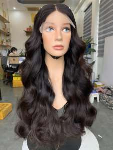 Cheveux humains vietnamiens ondulés perruques libre emmêlement perte Double trame Machine HD dentelle droite Styles crépus numéro de modèle Genius trame - Product Image 6