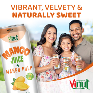 Succo di Mango Puro al 100% con Polpa, Lattina da 490ml, Confezione da 12, OEM ODM, Etichetta Privata, Bevanda Senza Zucchero, Vietnam - Product Image 3