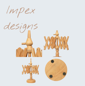 Hermoso arco de haya hecho a mano |   Combo de Devanador y Enrollador de Hilo de Madera de Haya para Tejer |   Enrollador de hilo gigante de madera - Product Image 2