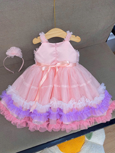 New Design Trendy Children's Party <b>Dress</b> for Girls 1-10 Years <b>Old</b> Breathable Eco-Friendly Cotton Tulle Fabric ODM/OEM 3D Floral - Product Image 5