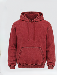 Sweat-shirt à capuche en denim pour homme de qualité supérieure avec poche kangourou - Product Image 5
