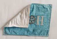 Housse de coussin carrée turquoise brodée à la main, écologique, 100% polyester, personnalisable, lavable, style luxueux, avec fermeture éclair