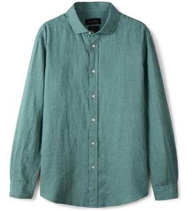 Camisa de otoño personalizada de satén de manga larga, de punto sólido, transpirable, informal, 100% algodón, talla grande, con botonadura sencilla y resistente a las arrugas. - Product Image 3