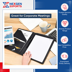 Fabriqué en Inde, qualité exceptionnelle, dossier de présentation multifonctionnel en cuir PU pour le bureau, l'école et la maison - Product Image 4