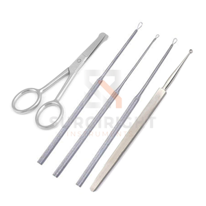 Kit professionnel de nettoyage d'oreilles, ensemble d'outils ORL en acier inoxydable, instruments chirurgicaux manuels pour usage clinique, certifiés CE - Product Image 5