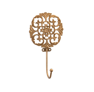 Handicrafts Hammered Design Brass Hook Hanger Brass Coat Towel Hook <b>Storage</b> Organizer Hanger With Amazing Price - Product Image 4