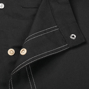 เสื้อเชฟแขนยาวสำหรับกิจกรรมกลางแจ้ง ระบายอากาศได้ดี แบบ unisex สำหรับร้านอาหาร บาร์ โรงแรม พนักงานเสิร์ฟ ทำจากผ้าแคนวาส รับตัดตามแบบ - Product Image 2