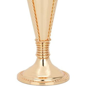 Elegante Quemador de Incienso de Metal Dorado con Diseño de Cono Acanalado y Detalles Trenzados de Alta Calidad para una Fragancia Lujosa en el Hogar - Product Image 5