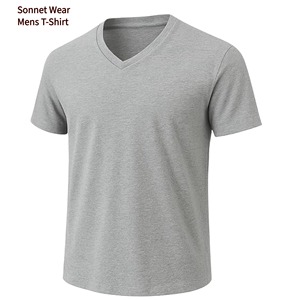 T-shirts pour hommes de haute qualité à col en V et manches courtes - Product Image 2