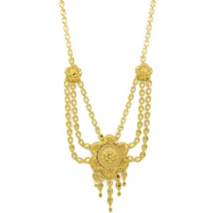 Wholesale Brass 14K18K24K Micron Gold Filled Turkish Design Long Jewelry Set Traditional Dubai Style <b>Bridal</b> Jewelry Oro Joyeria - Product Image 5