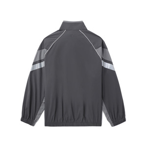 เสื้อแจ็คเก็ตแทร็คสตรีทแวร์ Y2K แบบยูนิเซ็กซ์สั่งทำขายส่ง คอสูง ซิปแบบแผง ป้องกันลม พร้อมแถบสะท้อนแสงที่แขนเสื้อ - Product Image 2