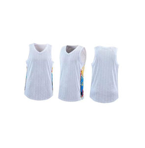 Uniformes de Baloncesto Reversibles Personalizados, Tallas Grandes, Secado Rápido, Transpirables, Sin Mangas, Impresión Digital por Sublimación, Unisex - Product Image 5