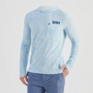 Sweat à capuche de pêche unisexe Topo, protection UV UPF 50, séchage rapide, respirant, léger, manches longues, performance extérieure, 100 % polyester - Product Image 2