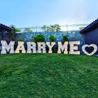 Lettres élégantes de chapiteau à Led de grande taille, luminaires lumineux géants, ampoule à Led, lettres d'amour pour décoration de mariage, de fête, vente en gros,
