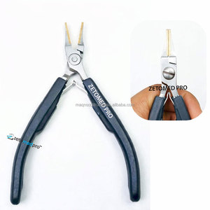 Alicates de Joyería de Acero Inoxidable con Mordazas de Nylon Planas y Puntas de Cobre |   Herramienta Profesional para Dar Forma a Alambres |   Alicates para Reparación y Fabricación de Joyería - Product Image 1