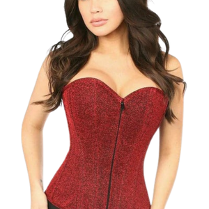 <b>Red</b> <b>Sequined</b> Sweetheart Neckline Sleeveless Bodycon Club Dress Adult Sexy Fit - Product Image 2