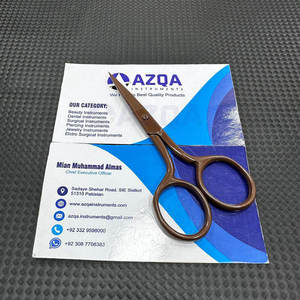 Tijeras de Bordado de Acero Inoxidable de 3.5 Pulgadas, Color Marrón, Punta Fina Recubierta, Herramienta de Precisión para Cortar Hilo de Coser - Product Image 3