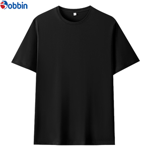 เสื้อยืดคอกลมแขนสั้นผ้าไหม/ผ้าฝ้ายสำหรับผู้ชายไซส์ใหญ่ ดีไซน์ใหม่ขายดี สวมใส่สบาย ระบายอากาศได้ดี แห้งเร็ว พร้อมโลโก้ด้านหน้า - Product Image 1