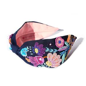 Diadema Elegante Hecha a Mano con Bordado y Cuentas para Mujer, Accesorios para el Cabello de Moda Premium - Product Image 1