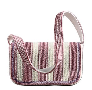 Bolso bandolera azul con cuentas florales, elegante accesorio de moda, bolso de mano para la noche, para mujeres modernas, uso diario y eventos. - Product Image 2
