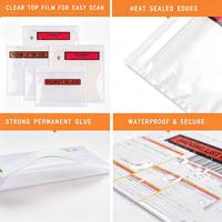 Enveloppe personnalisée pour liste de colisage, autocollante, étanche, pochette transparente pour documents, pour factures d'expédition et étiquettes de colis