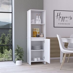 Armadio Dispensa Danforth a Porta Singola con Quattro Ripiani per la Conservazione in Cucina - Product Image 5