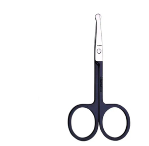 Tijeras de Manicura de Acero Inoxidable, Cuchilla Recta para Recortar Cutículas, Mango Redondo de Plástico Resistente, 8.8cm, Precisión para Uñas - Product Image 1