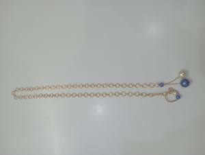 Ensemble collier et boucles d'oreilles en forme de fleur en argent plaqué or vintage, bijoux de mariage classiques pour femmes, perles, bijoux Amaira, haute qualité - Product Image 5