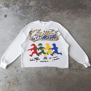 T-shirt à manches longues pour homme, col rond, haute qualité, style jeune, été, 200 grammes, tissé, écologique, polyester/coton, blanc - Product Image 1